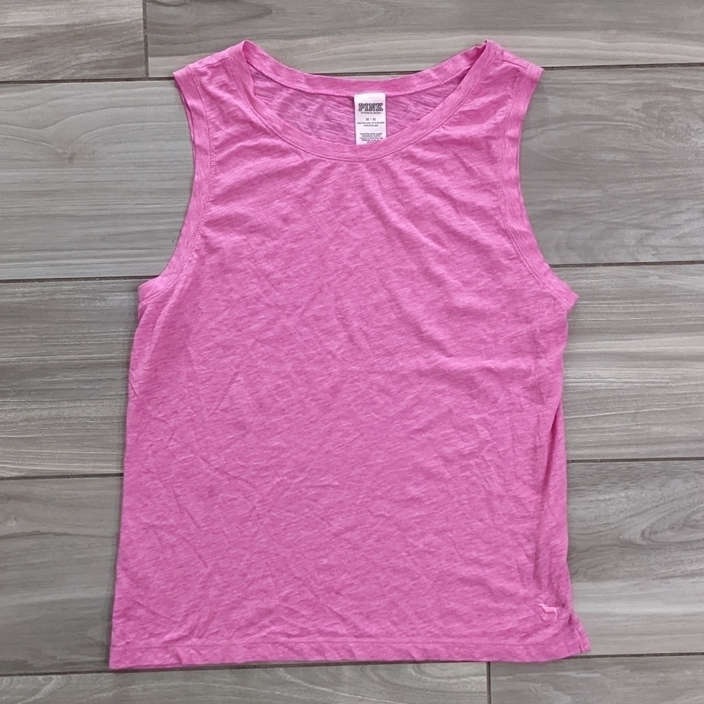🧡 PINK Victoria's Secret Solid Pink Tank